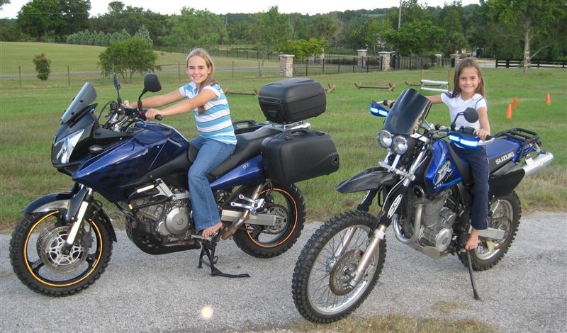 Vstom 1000cc and DR650 (and Ashley and Emily)